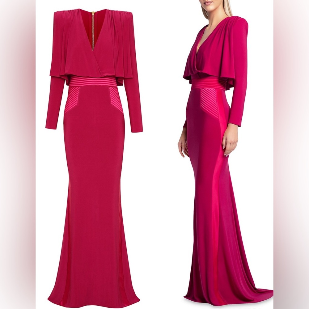 ZHIVAGO The Will Cape Gown Long Dress